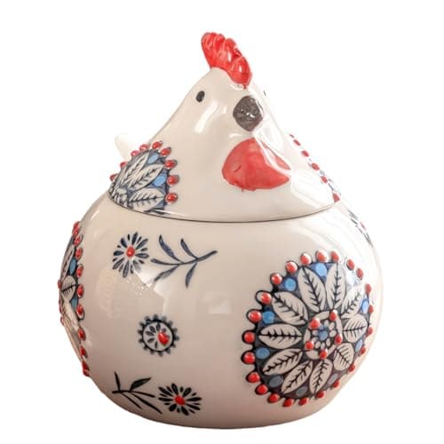 Handpainted Ceramic Salt Jar