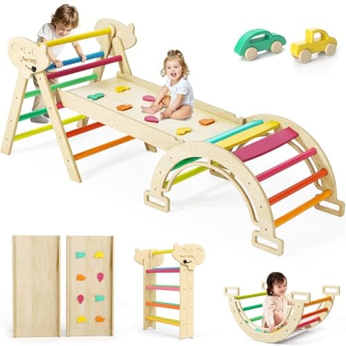 Twinkoo Wooden Pikler Set
