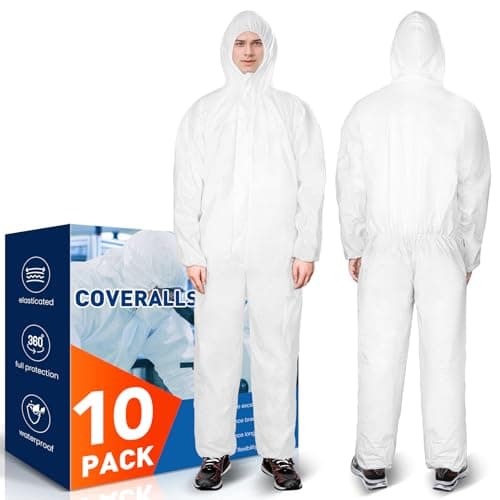 10-Pack Disposable Coveralls