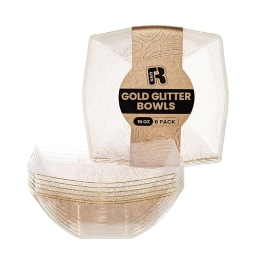 Gold Glitter Party Bowls