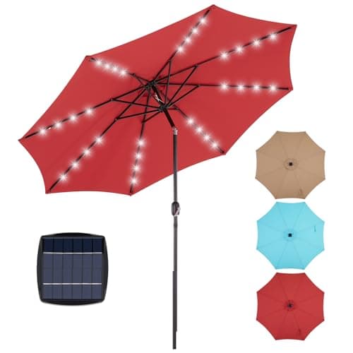 10FT Solar Patio Umbrella