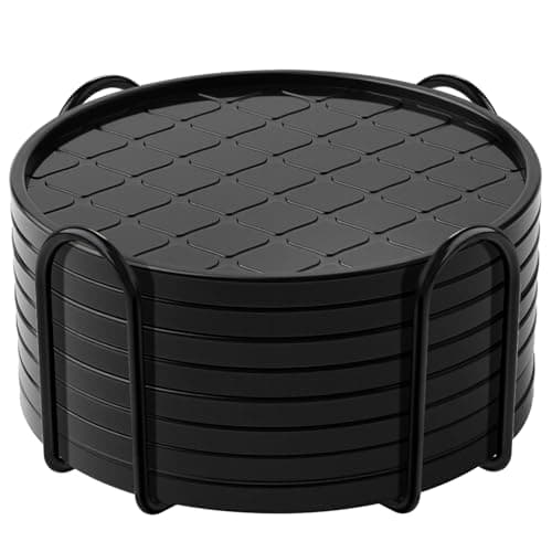 Raised-Rim Plastic Coasters