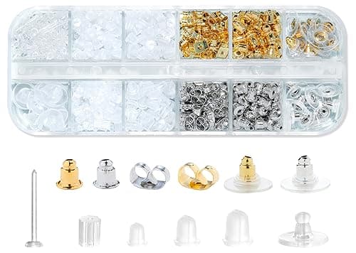 600-Pack Mixed Earring Backs