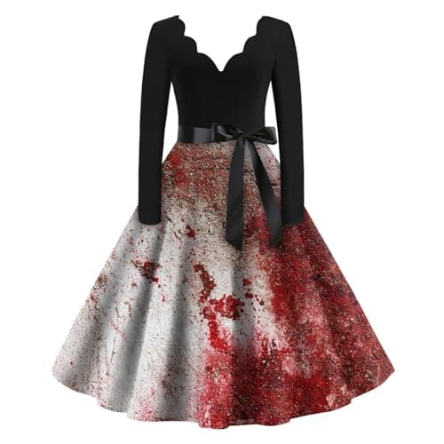Blood‑Splatter Swing Dress
