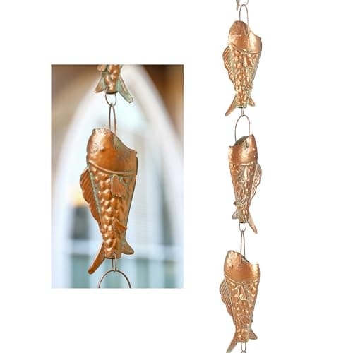 Copper Trout Rain Chain