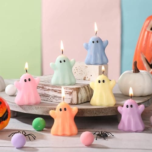 Pastel Ghost Candle Set