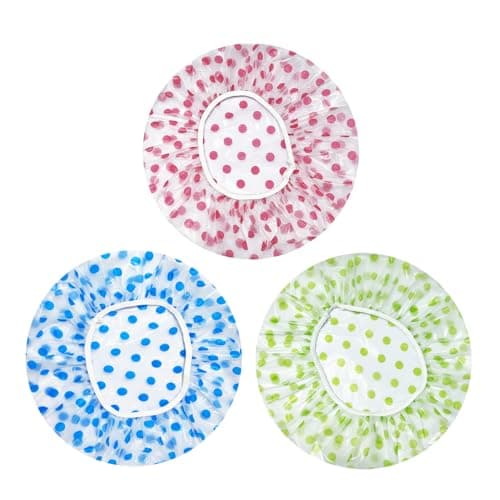 Polka Dot Shower Caps