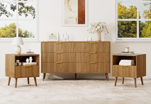 Fluted Modern Dresser Set