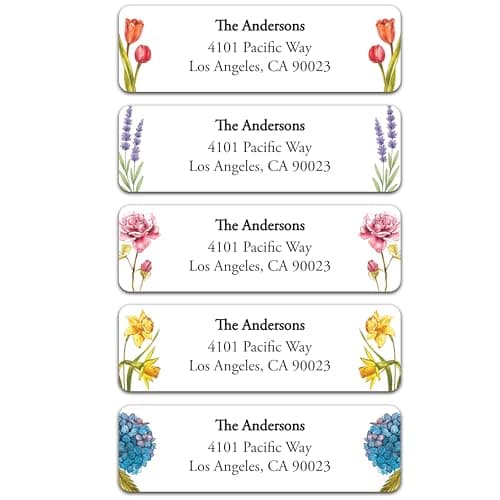 Personalized Floral Labels