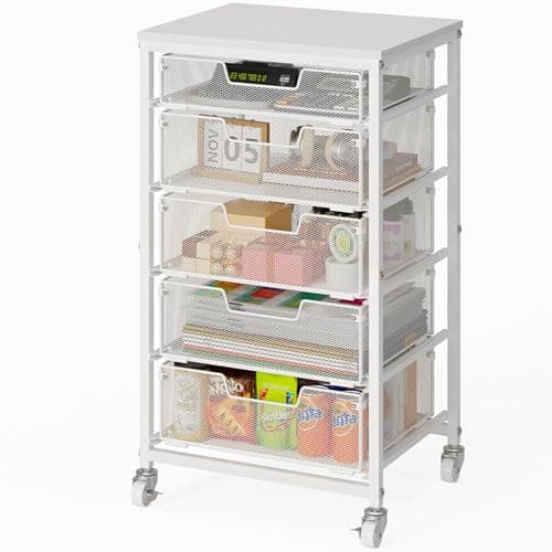 Wood & Metal Drawer Cart