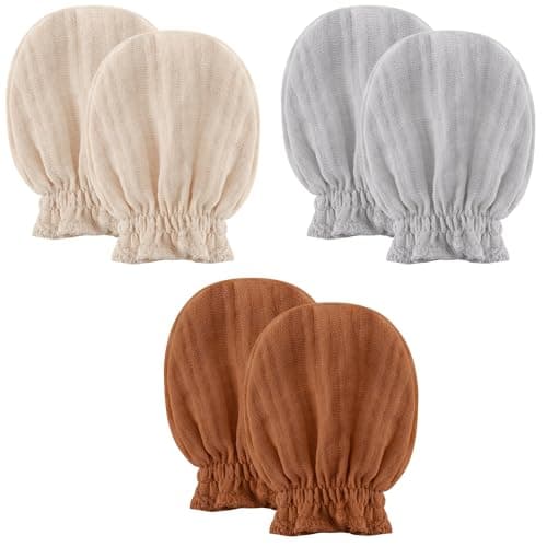 3-Pack Muslin Mittens