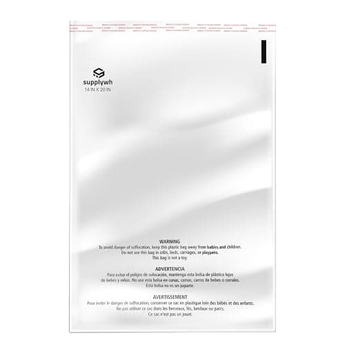 14x20 Clear Poly Bags