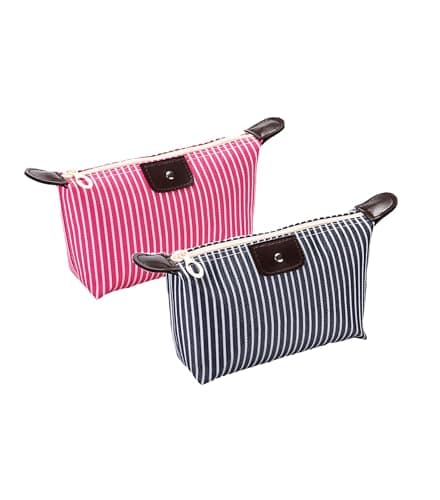 Striped Travel Pouch