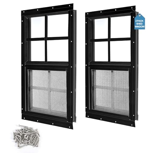 2-Pack Flush Shed Window