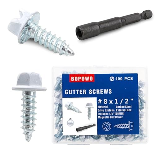 White Gutter Screws