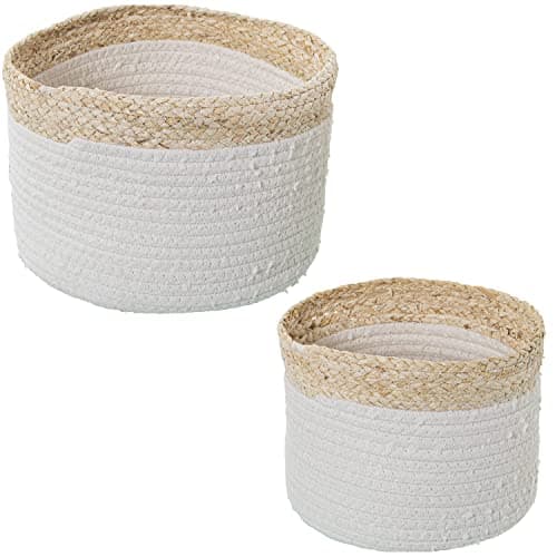 Leaf Cotton Basket Set