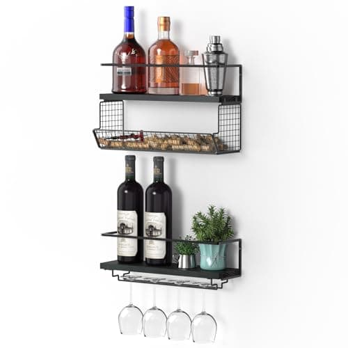 Compact Wall Wine Shelf