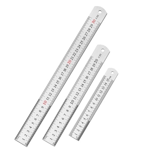 3-Pack Steel Rulers