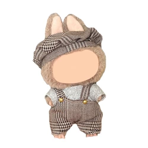 Plaid Overalls Set