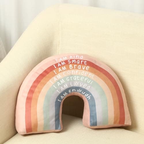 Motivational Rainbow Pillow