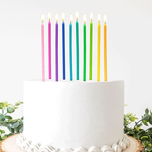 Rainbow Cake Candle Set