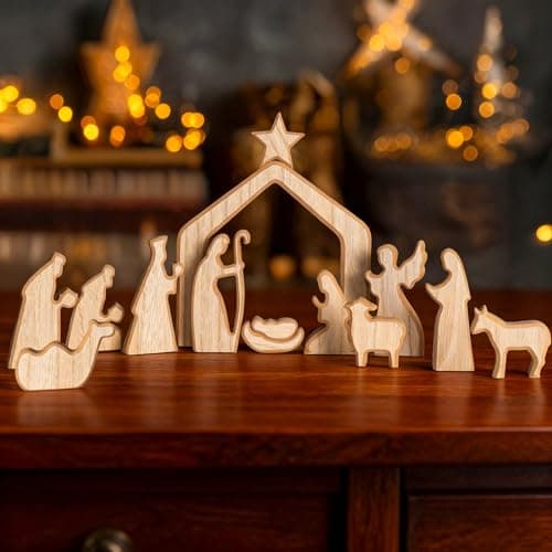 Minimalist Wooden Nativity