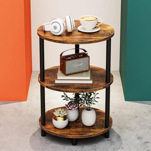 3-Tier Oval Side Table