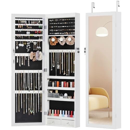 47.2" Mirror Jewelry Cabinet