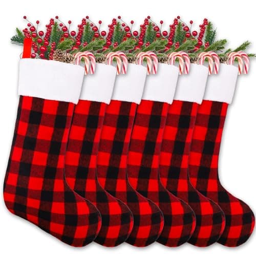 Large Buffalo Plaid Stocking