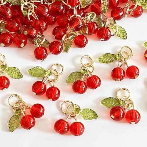 Cherry Glass Charms