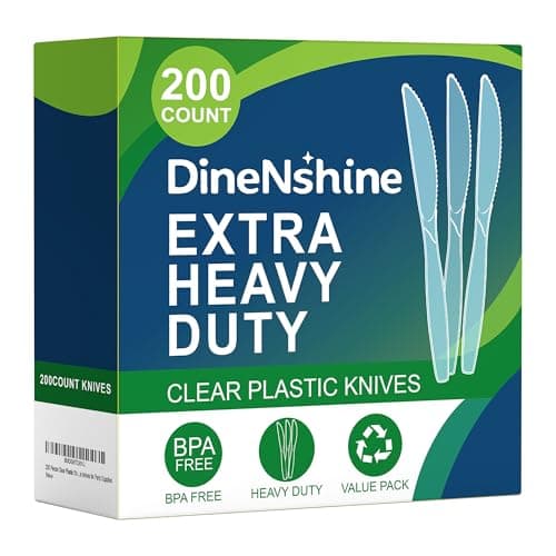 200-Pack Clear Knives