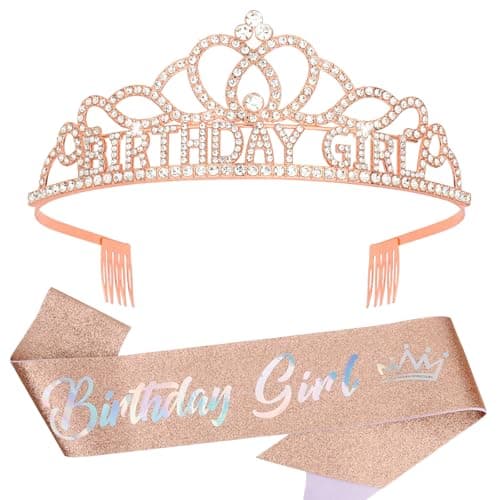 Rose Gold Tiara & Sash