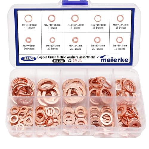 188pc Copper Washer Kit
