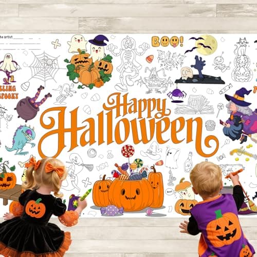Halloween Coloring Tablecloth