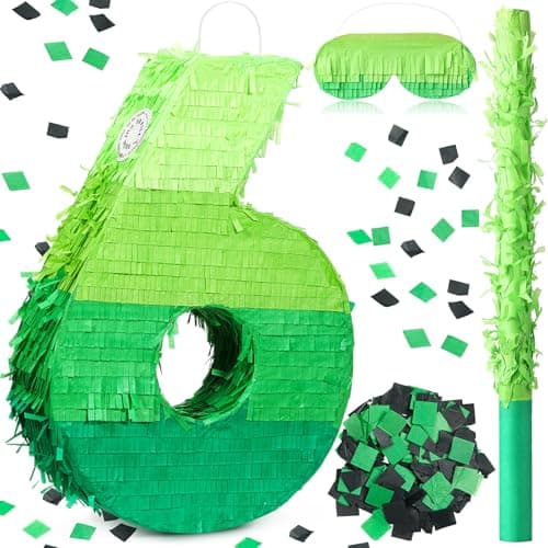 Green Number Party Piñata