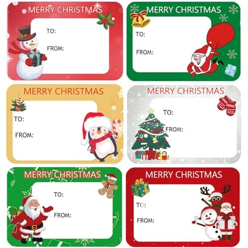 Christmas Self-Adhesive Tags