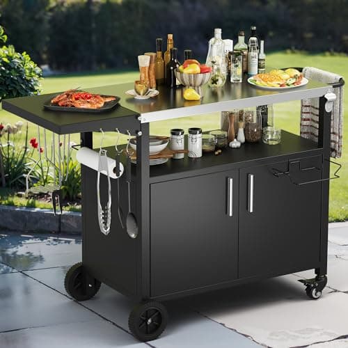 Vongrasig Foldable Grill Cart