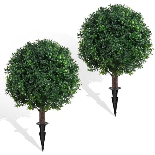 Lifelike Boxwood Topiaries