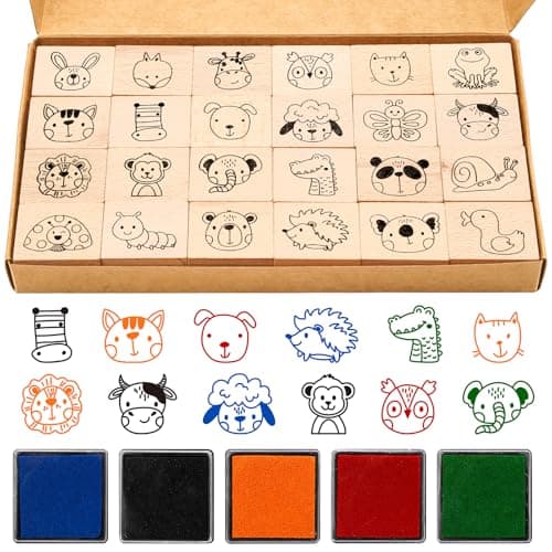Whaline Cartoon Animal Stamps