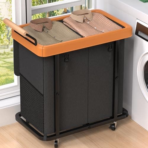 Two-Section Rolling Hamper