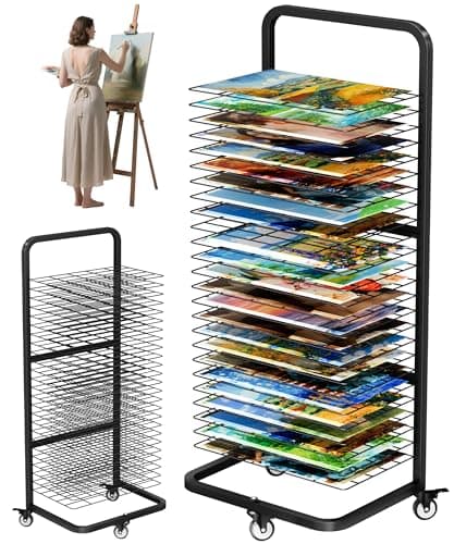 25-Shelf Mobile Drying Rack