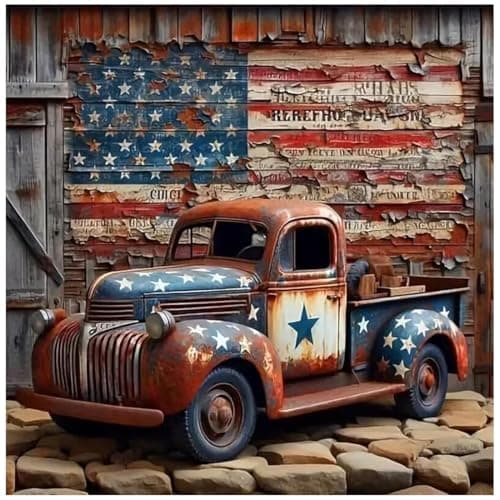 Truck Flag Cross-Stitch