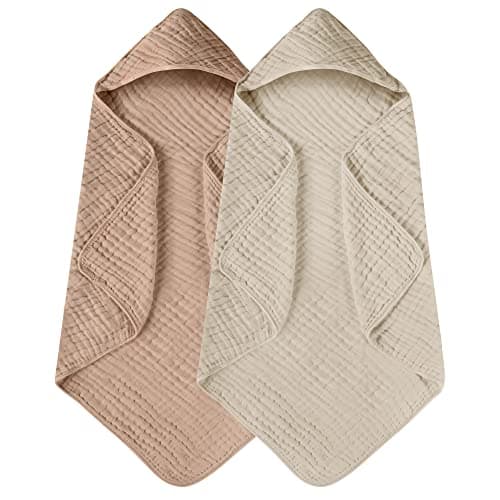 Muslin Baby Hooded Towels Duo