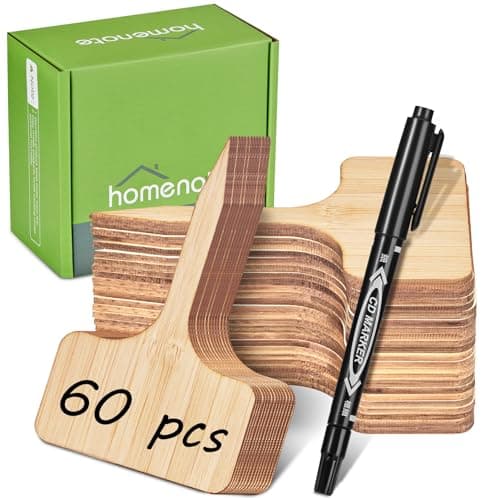 Homenote Bamboo Plant Labels 60Pcs