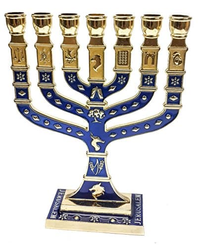 Jerusalem Blue Menorah