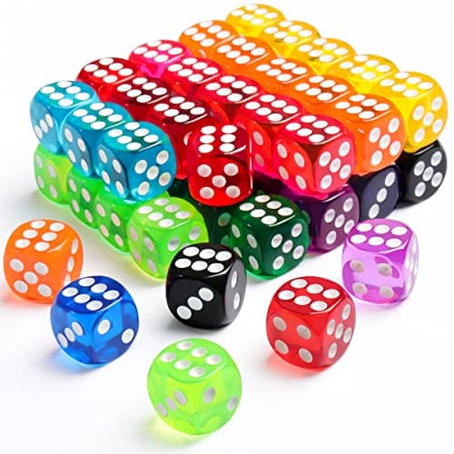 50-Count Colored Dice