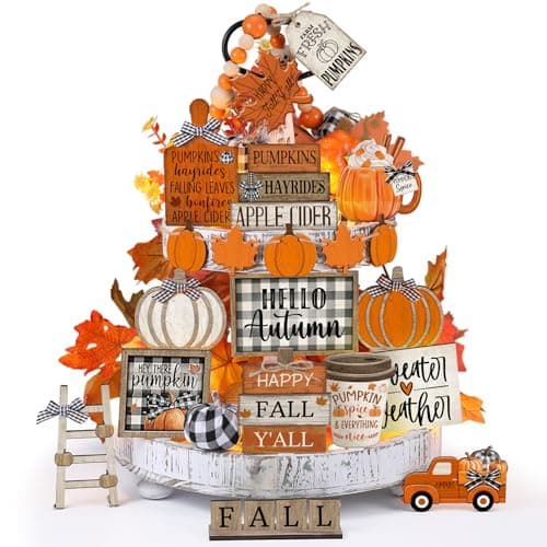 Autumn Tiered Tray Set