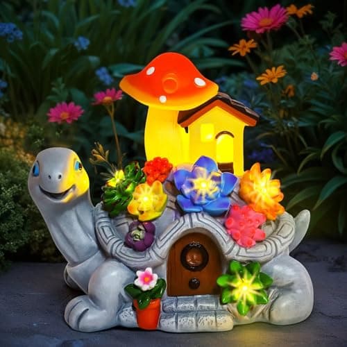 Succulent Turtle Solar Light