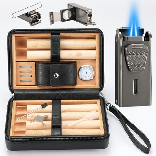 Leather Cedar Cigar Case