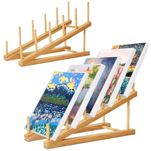 Bamboo Canvas Display Rack